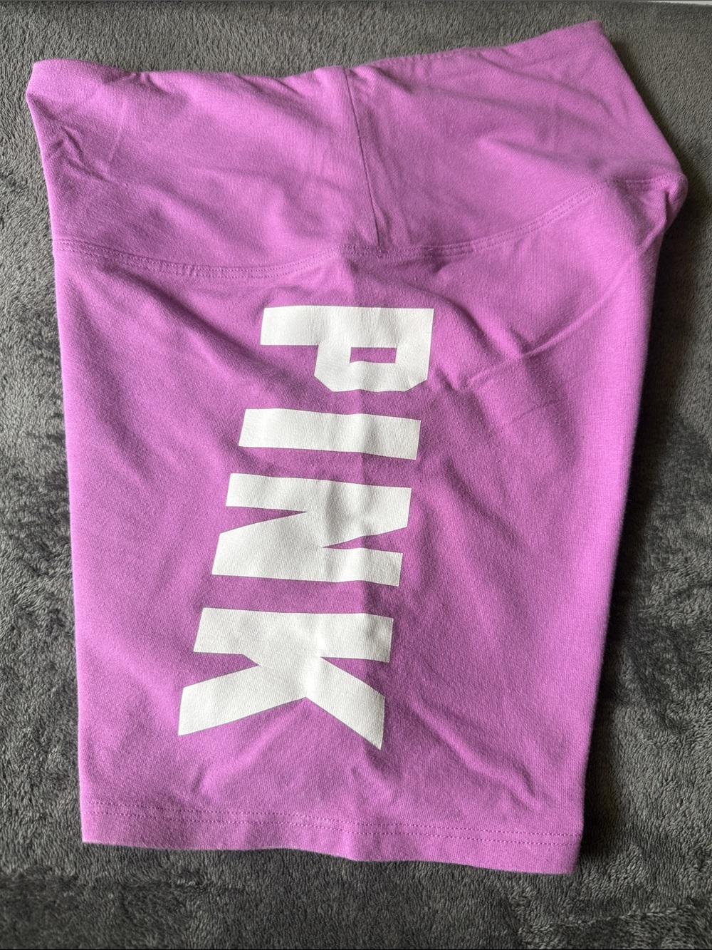 PINK Victoria's Secret Lavender Logo Bike Shorts